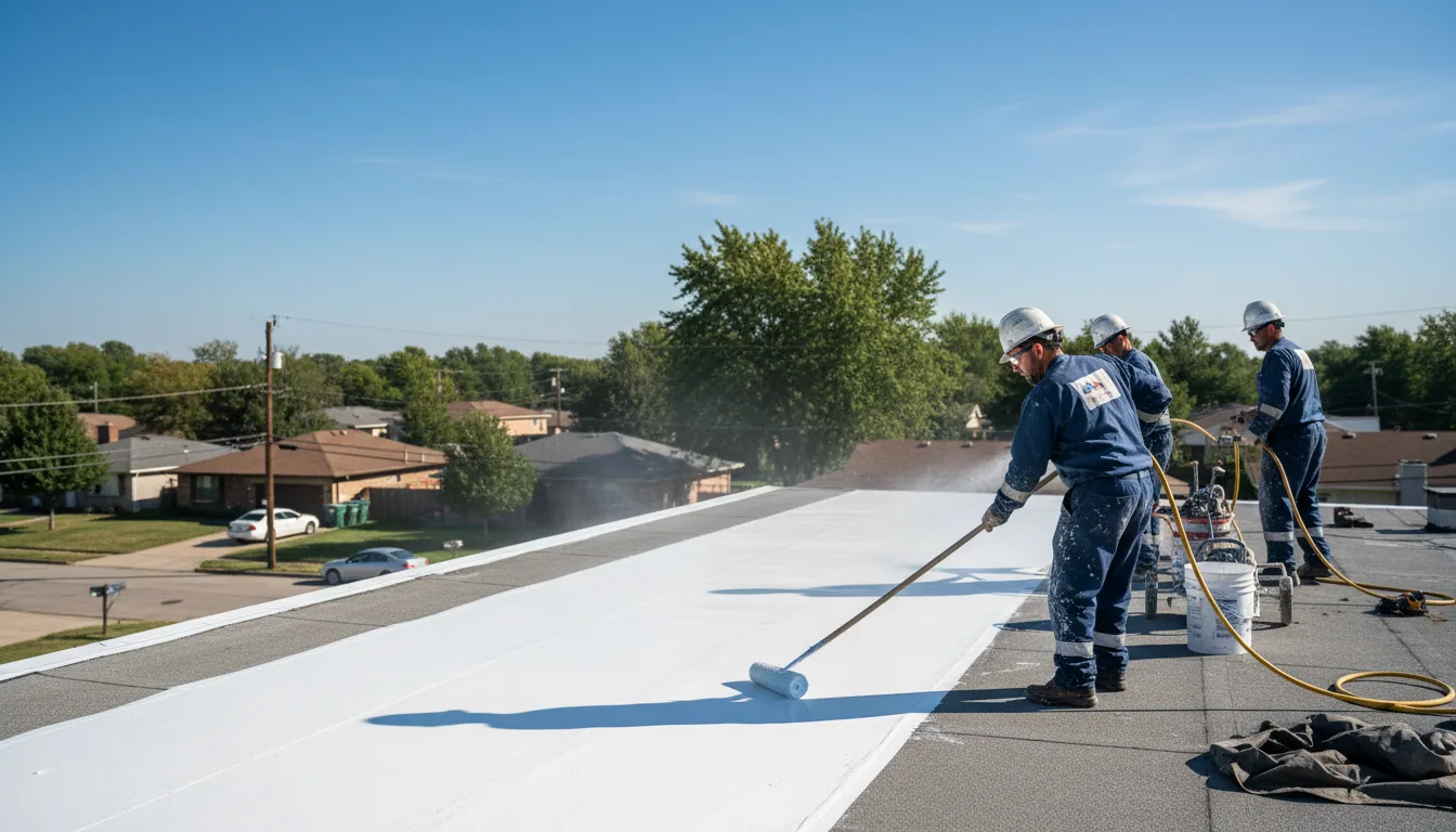 Commercial roof coating in Glen Carbon, IL near me